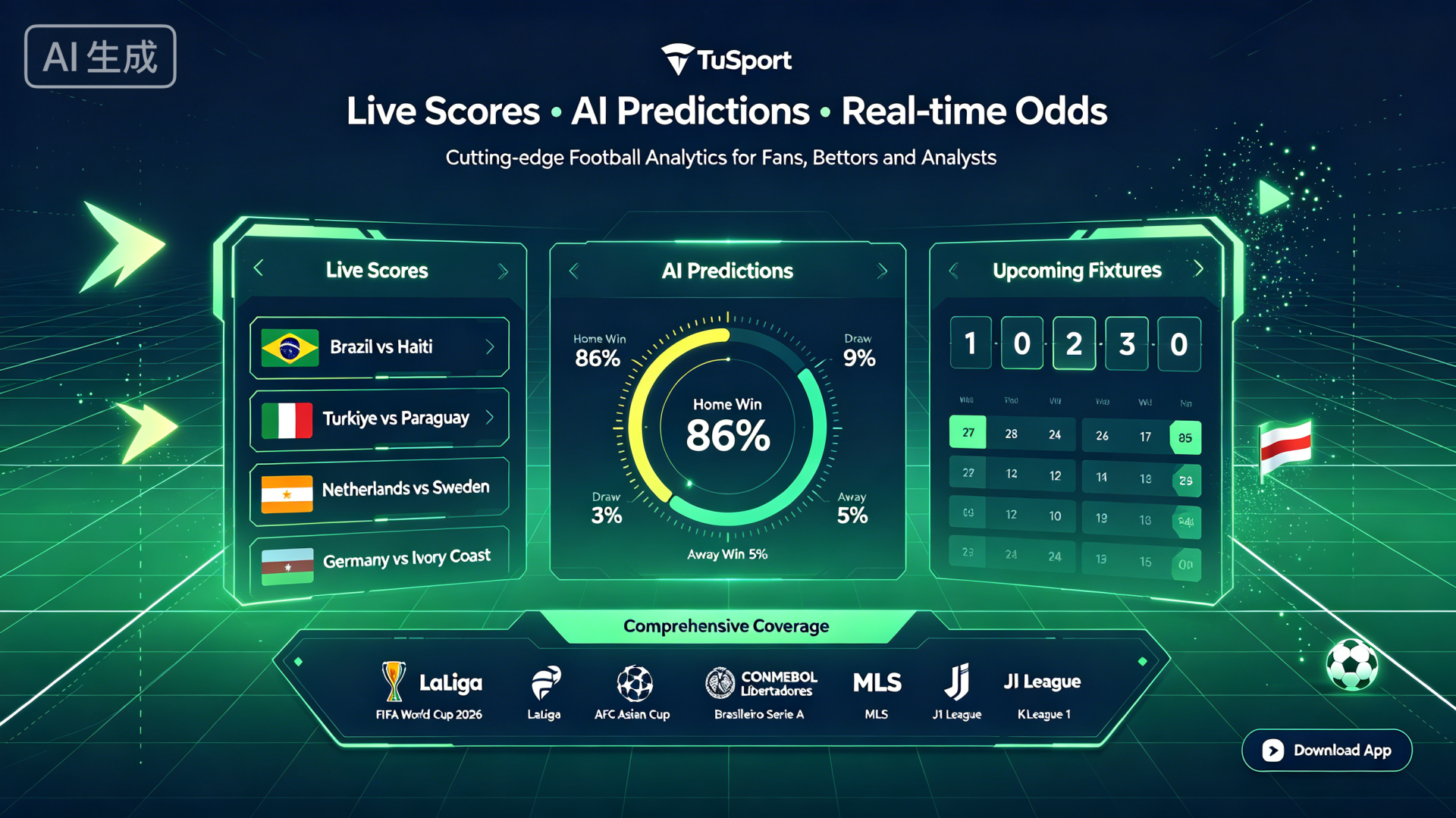 TuSport - Live Football Scores, AI Predictions & Real-Time Match Data