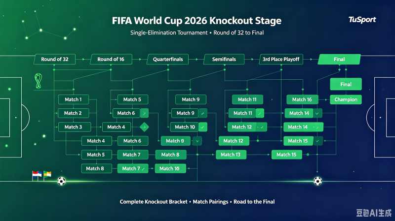 FIFA World Cup 2026 Knockout Stage Bracket - Round of 32 to Final | TuSport
